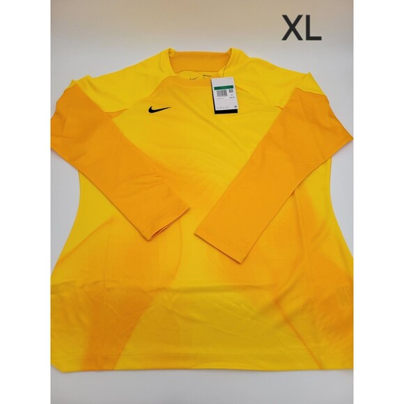 NWT Nike Dri-Fit Soccer Goal Keeper Jersey Yellow Womens XLarge DH8349-719 - Picture 1 of 5